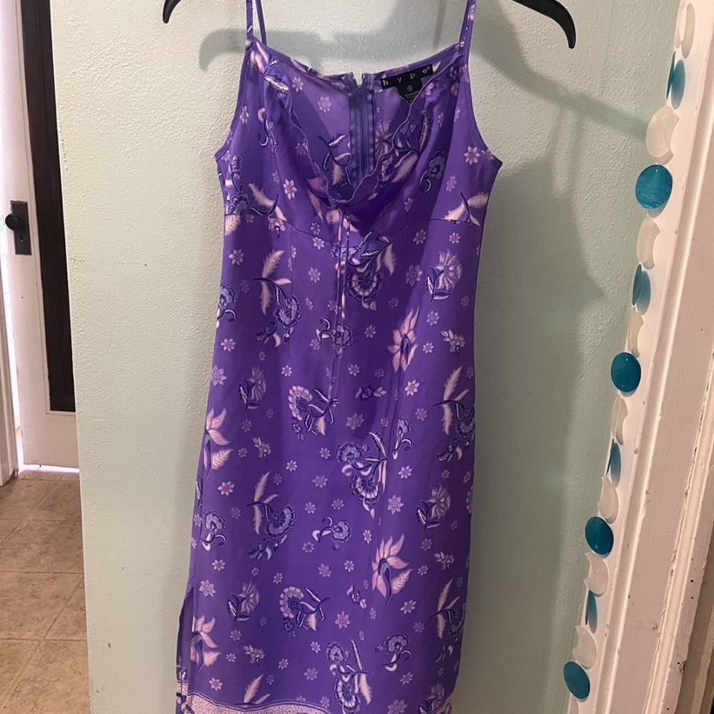 Vintage Purple Floral Slip Dress